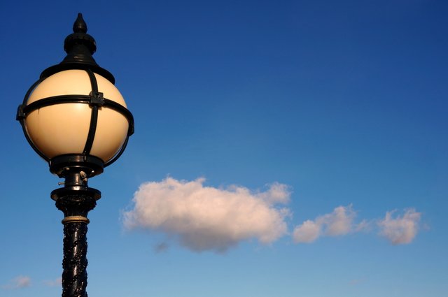 lamp and clouds in Broadstairs