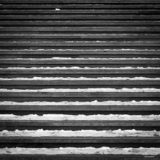Snowy steps in Stockholm