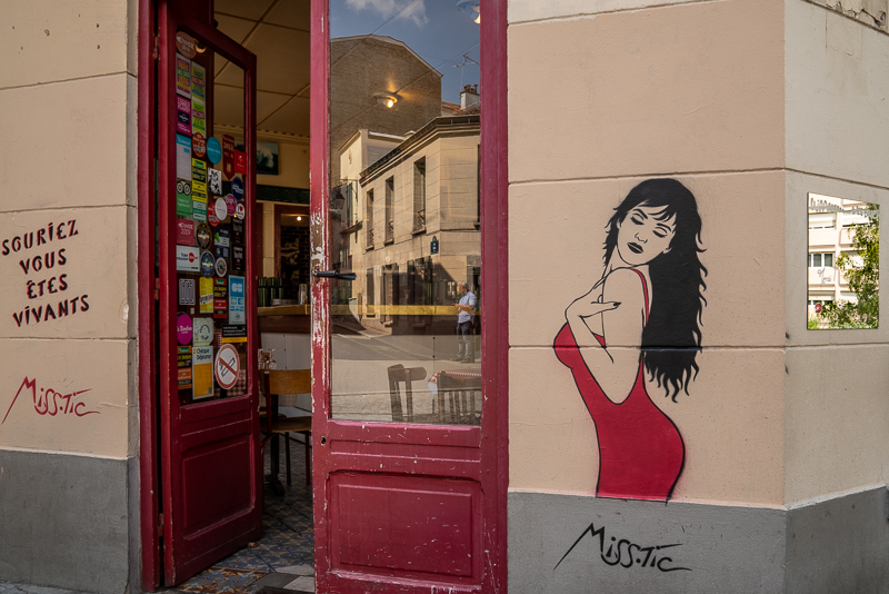 open door at a bar in Paris